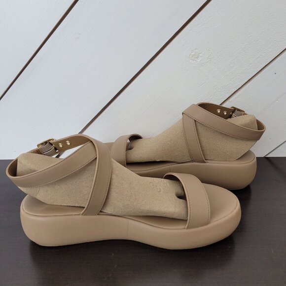 NEW Sun Stone Simonee Ankle-Strap Platform S Tapioca 10M Beige Sandals Women's - Picture 2 of 10